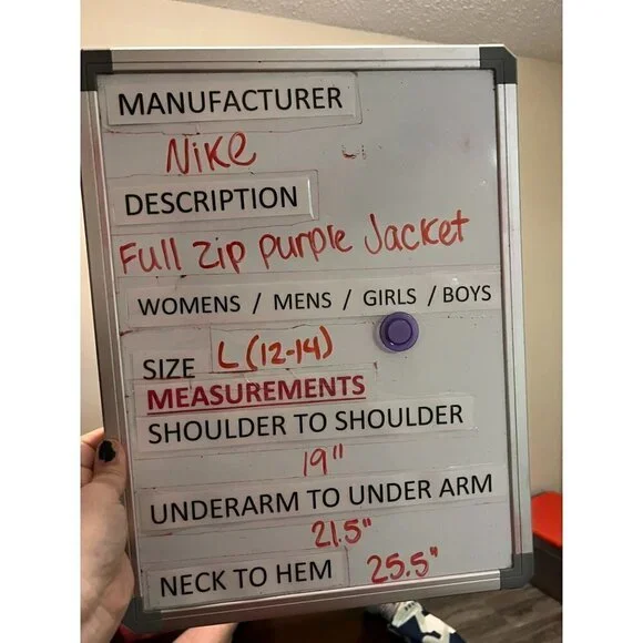 Girl's Nike Purple Full Zip Track Jacket Size L [EXCELLENT] - Picture 5 of 5